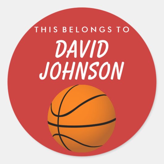 Personalisiert gehört dies zum Aufkleber - Basketb (Vorderseite)