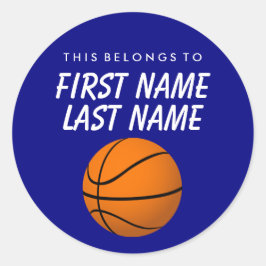 Personalisiert gehört dies zum Aufkleber - Basketb
