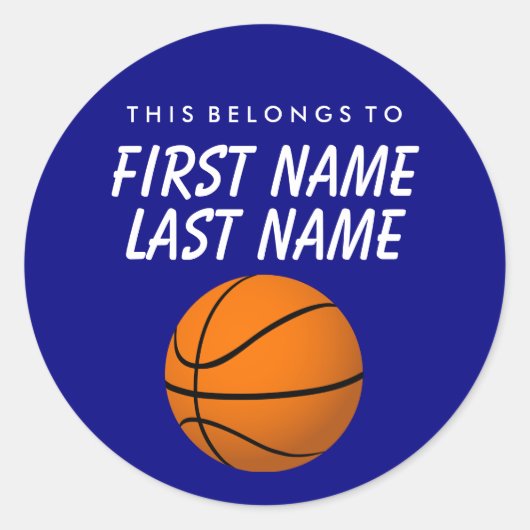 Personalisiert gehört dies zum Aufkleber - Basketb (Vorderseite)