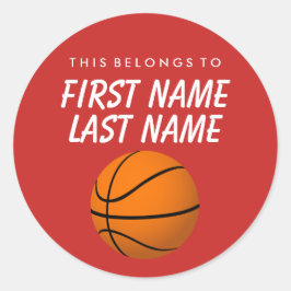Personalisiert gehört dies zum Aufkleber - Basketb