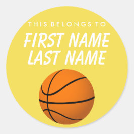 Personalisiert gehört dies zum Aufkleber - Basketb