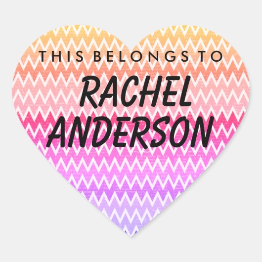 Personalisiert gehört dies zum Herzsticker Herz-Aufkleber (Vorderseite)