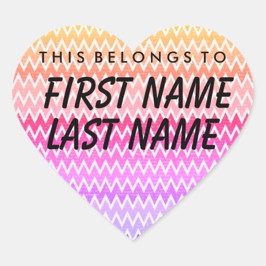 Personalisiert gehört dies zum Herzsticker Herz-Aufkleber (Vorderseite)
