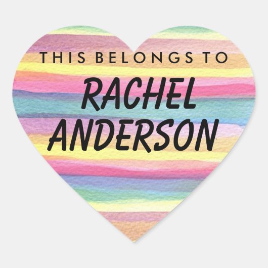 Personalisiert gehört dies zum Herzsticker Herz-Aufkleber (Vorderseite)