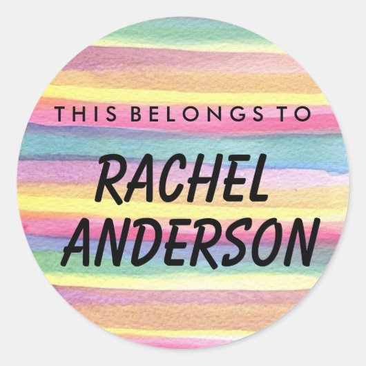 Personalisiert gehört dies zum runden Aufkleber (Vorderseite)