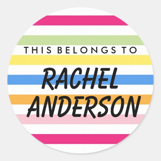 Personalisiert gehört dies zum runden Aufkleber (Vorderseite)