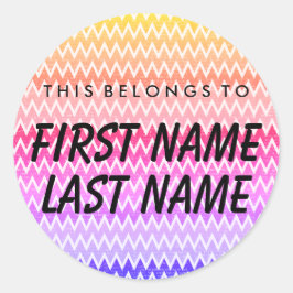 Personalisiert gehört dies zum runden Aufkleber