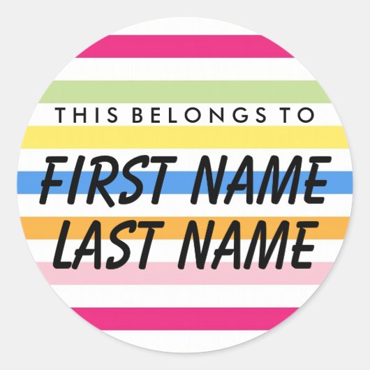 Personalisiert gehört dies zum runden Aufkleber (Vorderseite)