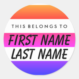 Personalisiert gehört dies zum runden Aufkleber