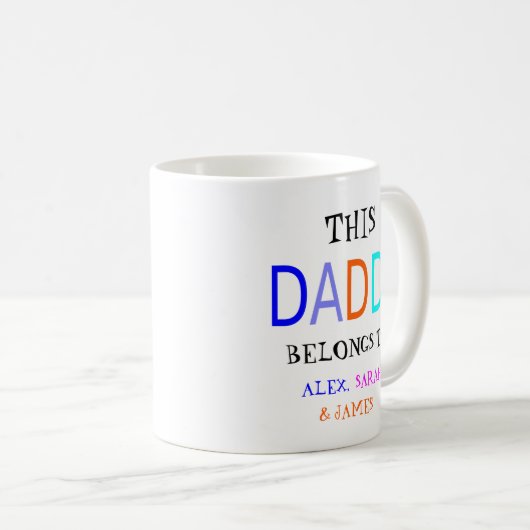 Personalisiert gehört dieser Papa, Kaffeetasse (VorderseiteRechts)