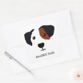 Personalisiert gehört dieses Buch zum Hund Quadratischer Aufkleber (Umschlag)