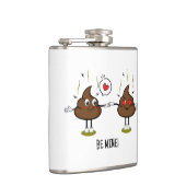 Personalisiert Gekackt Emoji Liebe Couple Flachmann (Rechts)