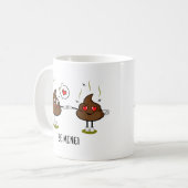 Personalisiert Gekackt Emoji Liebe Couple Kaffeetasse (Vorderseite Links)