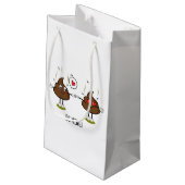 Personalisiert Gekackt Emoji Liebe Couple Kleine Geschenktüte (Rückseite Schrägansicht)