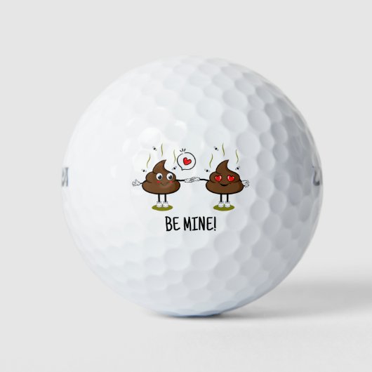 Personalisiert Gekackt Emoji-Liebe Golfball (Vorderseite)