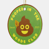 Personalisiert Gekackt in der Weihnachtszeit des W Keramik Ornament (Links)