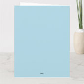 Personalisiert geklappt dank Card-Light Blue Dankeskarte (Rückseite)