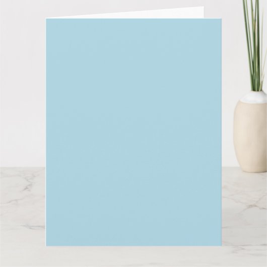 Personalisiert geklappt dank Card-Light Blue Dankeskarte (Vorderseite)