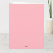 Personalisiert geklappt dank Kartenleuchte Pink Dankeskarte (Rückseite)