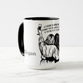 Personalisiert gekrackte Freunde Tasse (Vorderseite Links)