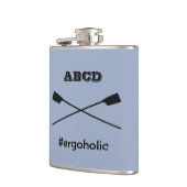 Personalisiert gekreuzte Ruder lustige Rowers Flachmann (Links)