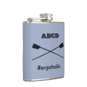 Personalisiert gekreuzte Ruder lustige Rowers Flachmann (Rechts)