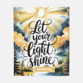 Personalisiert Gelassen Lichtschacht Christlich Fleecedecke (Vorderseite)