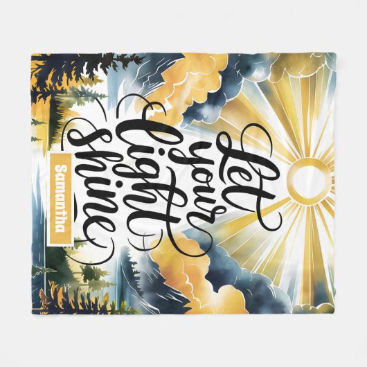 Personalisiert Gelassen Lichtschacht Christlich Fleecedecke (Vorderseite (Horizontal))