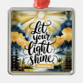 Personalisiert Gelassen Lichtschacht Christlich Ornament Aus Metall (Vorne)