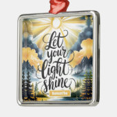 Personalisiert Gelassen Lichtschacht Christlich Ornament Aus Metall (Links)