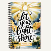 Personalisiert Gelassen Light Shine Journal Notizblock (Vorderseite)