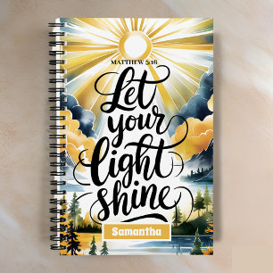 Personalisiert Gelassen Light Shine Journal Notizblock