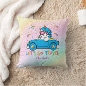 Personalisiert Gelassen Travel Unicorn Throw Kisse Kissen (Decke)