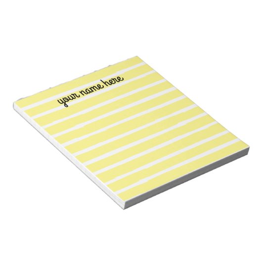 Personalisiert gelb gestrichene Notepad Notizblock (angewinkelt)