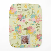 Personalisiert-gelb-rosa-grüne Floralien