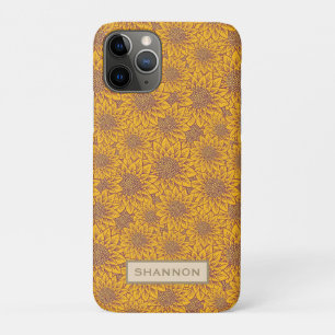 Personalisiert-Gelb-Sonnenblumen-Muster iPhone Cas Case-Mate iPhone Hülle
