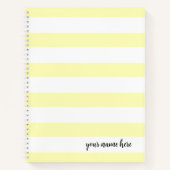 Personalisiert-Gelb-Streifen-Notebook Notizblock (Vorderseite)