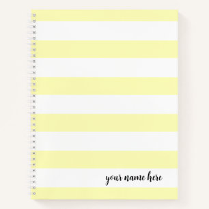 Personalisiert-Gelb-Streifen-Notebook Notizblock