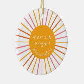 Personalisiert gelb und glatt keramik ornament (Rechts)