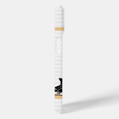 Personalisiert Gelb und Schwarzes Eishockey Jersey Case-Mate iPhone Hülle (Rückseite / Rechts)