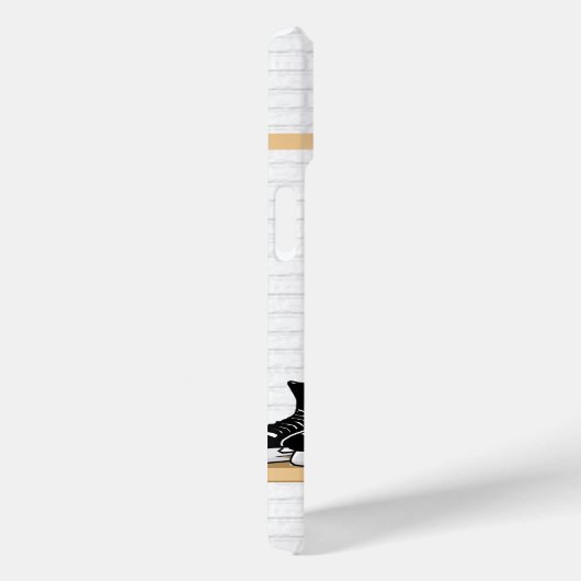 Personalisiert Gelb und Schwarzes Eishockey Jersey Case-Mate iPhone Hülle (Rückseite / Rechts)