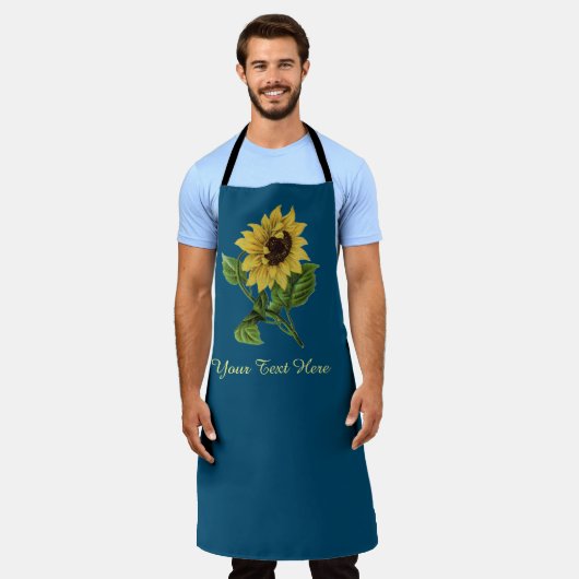 Personalisiert Gelbblüte Schürze (Getragen)