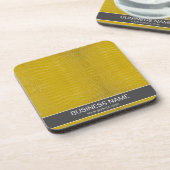 Personalisiert-Gelbe Alligator-Textur Druck Getränkeuntersetzer (Linke Seite)