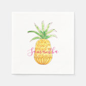 Personalisiert Gelbe Ananas Serviette (Vorderseite)
