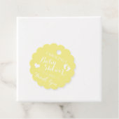Personalisiert-Gelbe Babyfütterdusche Geschenkanhänger (Beispiel)
