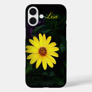 Personalisiert-Gelbe Blume Apple iPhone Case