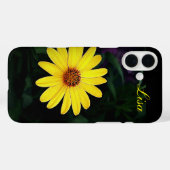 Personalisiert-Gelbe Blume Apple iPhone Case (Rückseite (Horizontal))