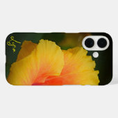 Personalisiert-Gelbe Blume Apple iPhone Case (Rückseite (Horizontal))