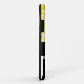 Personalisiert Gelbe Damast Schwarze Streifen Case-Mate iPhone Hülle (Hinten/Rechts)