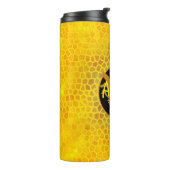 Personalisiert-Gelbe Dinosaurier-Hide Thermosbecher (Nach links gedreht)